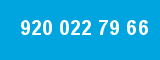 920 022 79 66 920 022 79 66